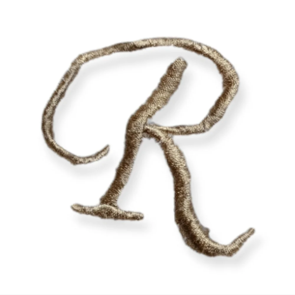 Throw Blanket in Ivory with a R Monogrammed